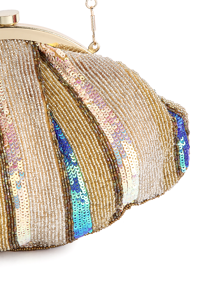 Multicolored Beaded Pouch