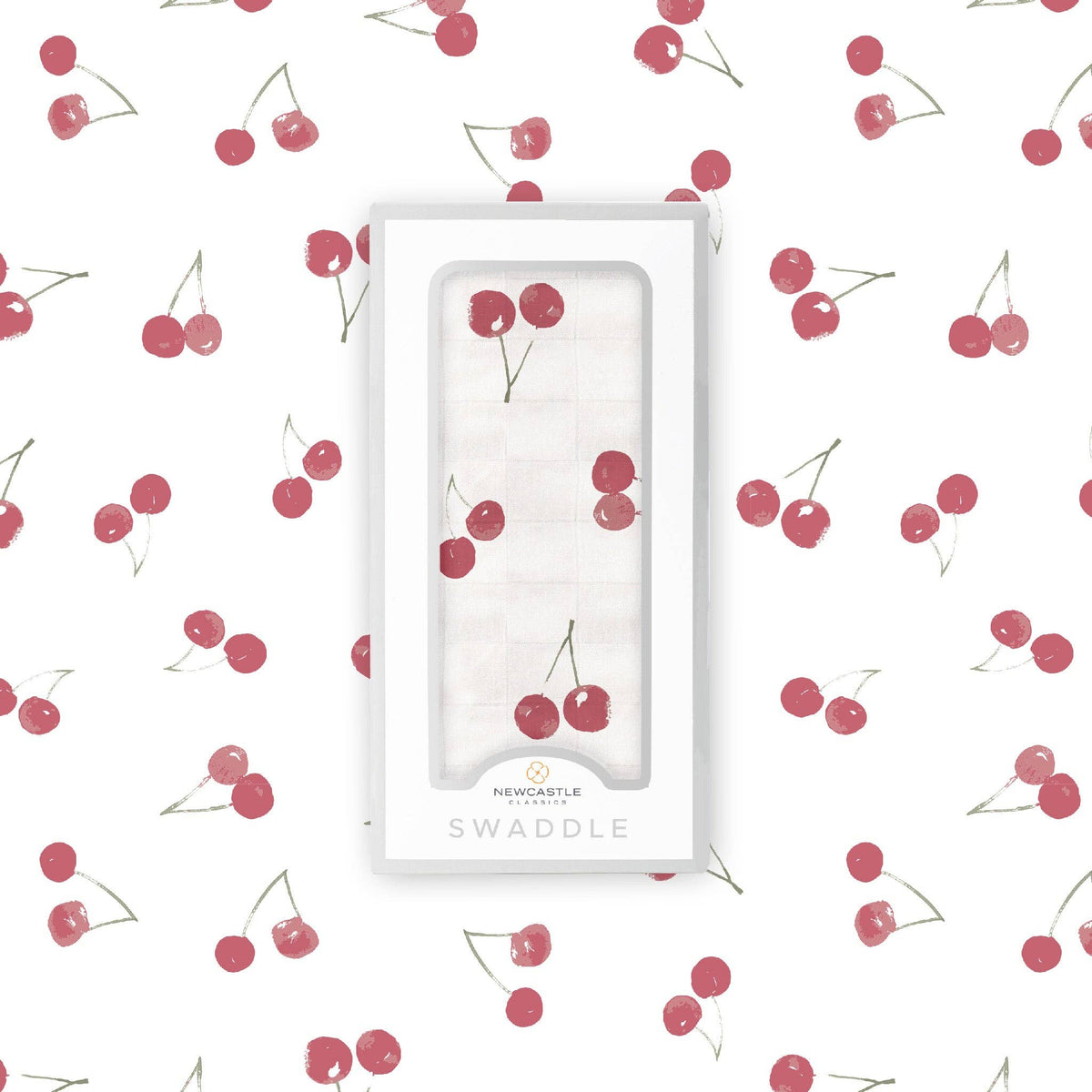BABY - Sweetheart Cherry Bamboo Swaddle
