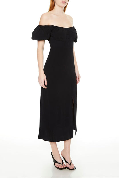 Off-the-Shoulder Midi Dress