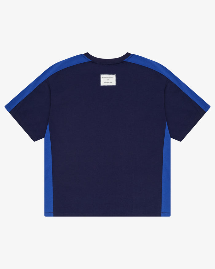 Panelled Crop Tee - Navy
