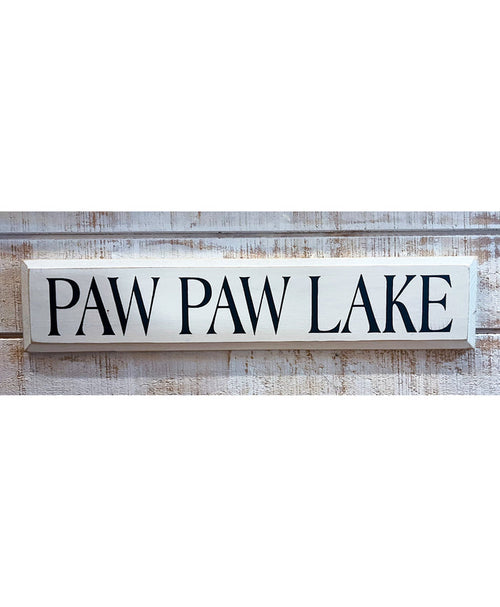 Paw Paw Lake Wooden Sign