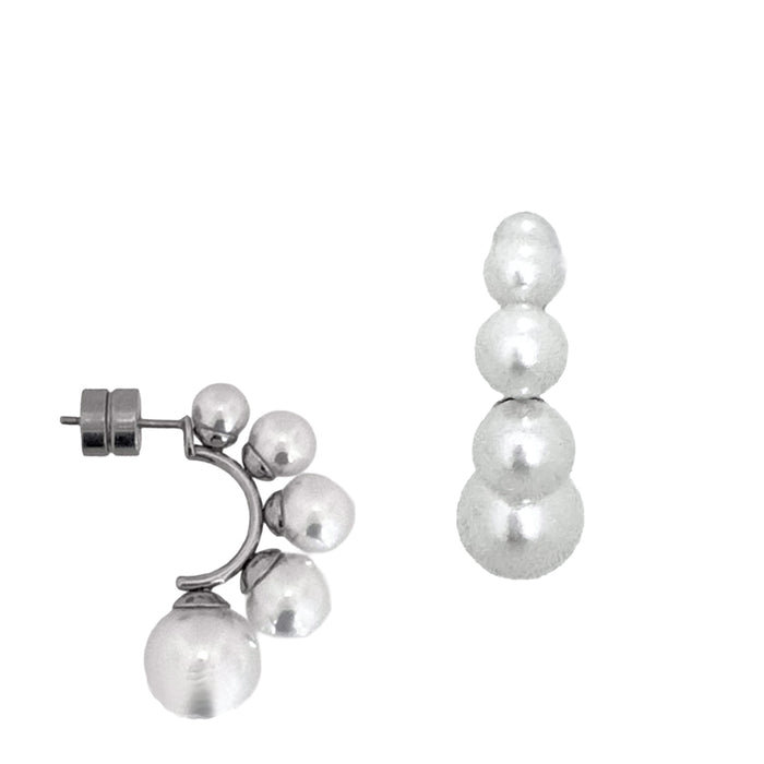 Pearl Hoop Earrings-Majorica Pearls-Swag Designer Jewelry