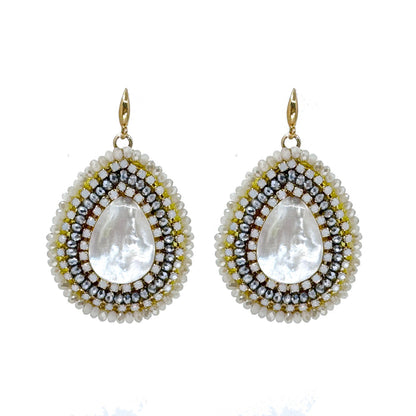 Pearl Teardrop Earrings-Theia Jewelry-Swag Designer Jewelry