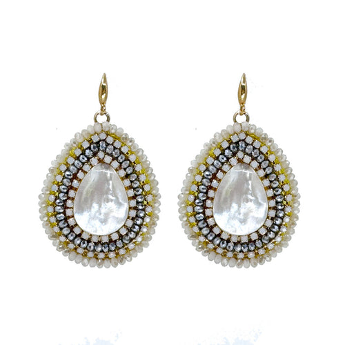Pearl Teardrop Earrings-Theia Jewelry-Swag Designer Jewelry