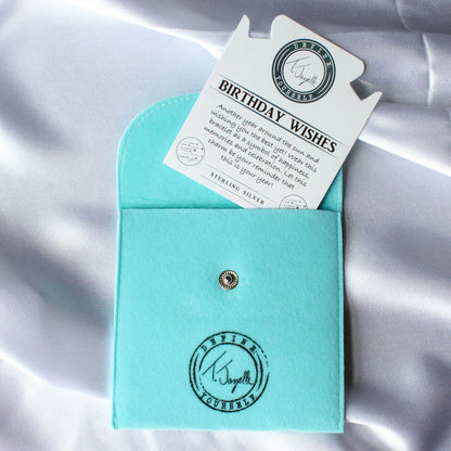 Peruvian Amazonite Stone Bracelet with Birthday Wishes Sterling Silver Charm