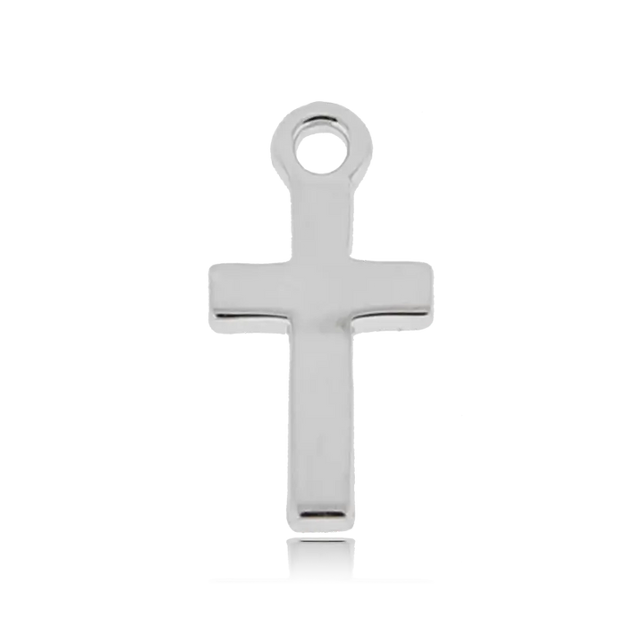 Peruvian Amazonite Stone Bracelet with Cross Sterling Silver Charm