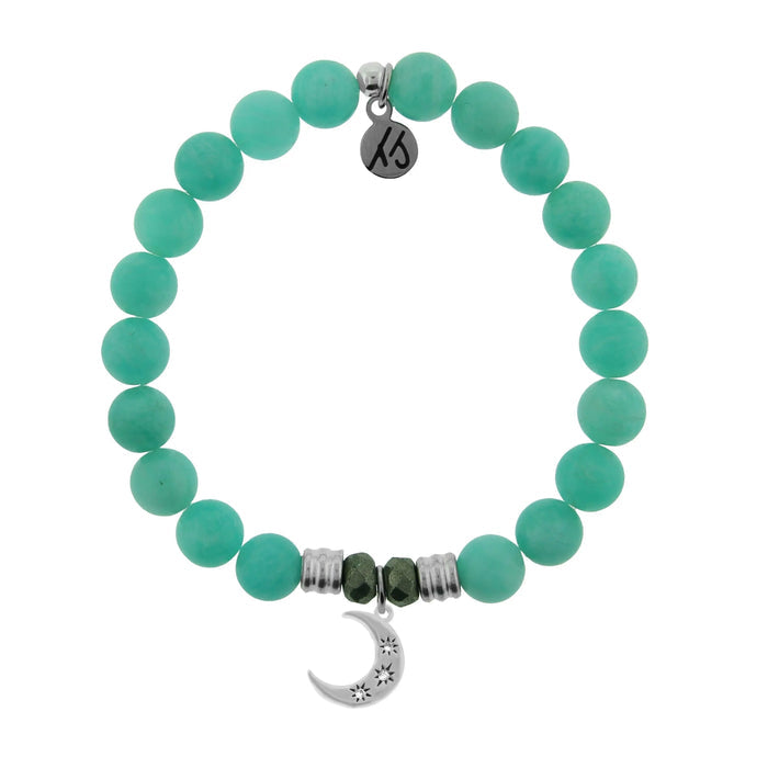 Peruvian Amazonite Stone Bracelet with Friendship Stars Sterling Silver Charm Tiffany Jazelle