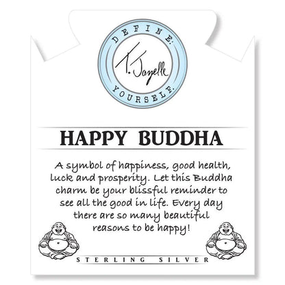 Peruvian Amazonite Stone Bracelet with Happy Buddha Sterling Silver Charm