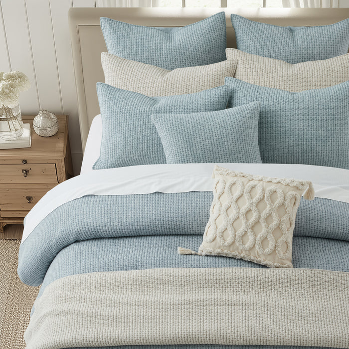 Pick-Stitch Artisan Chambray Quilt Set