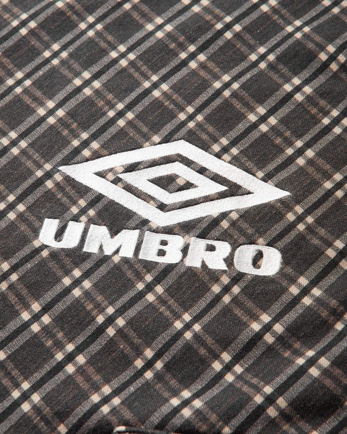 Umbro Plaid Masked Hoodie Brown Sweatshirts Hoodies UBMW0664JY181 BRW0001