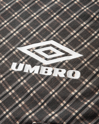 Umbro Plaid Masked Hoodie Brown Sweatshirts Hoodies UBMW0664JY181 BRW0001