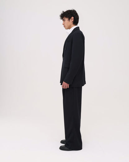 Pleated Suit Pant - Black