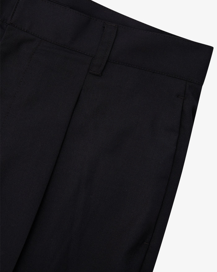Pleated Suit Pant - Black
