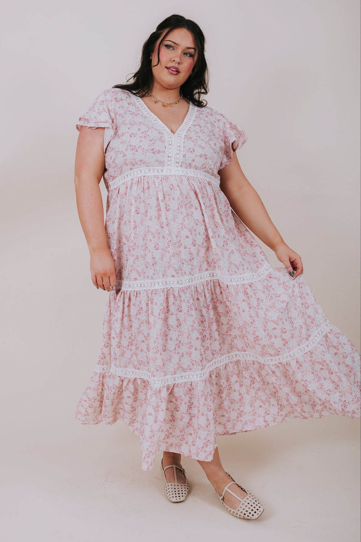 PLUS SIZE - Peach Tart Dress