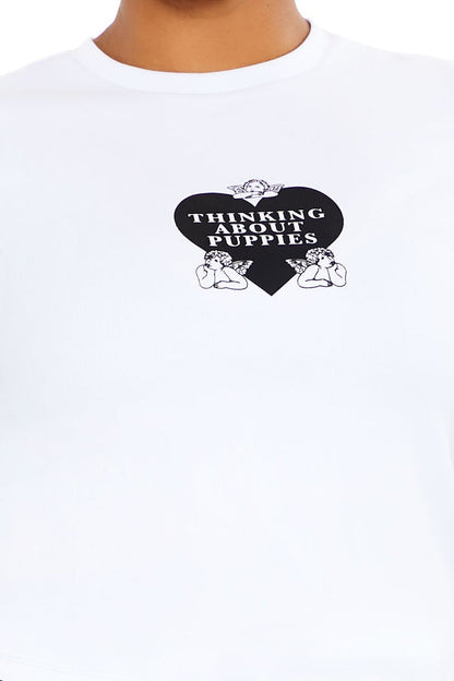 Plus Size Thinking About Puppies Tee