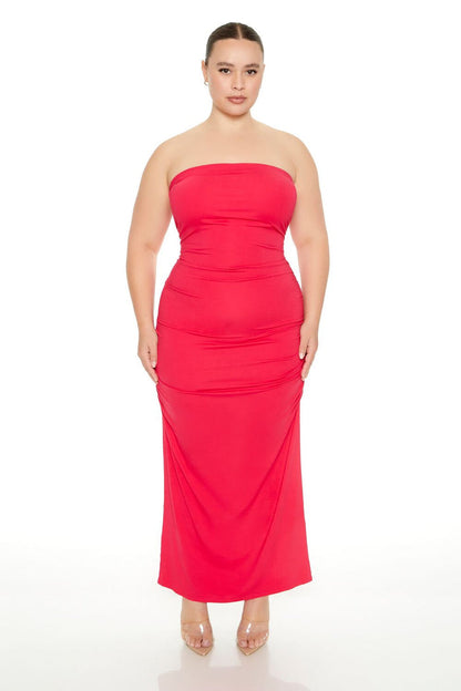 Plus Size Tube Bodycon Maxi Dress