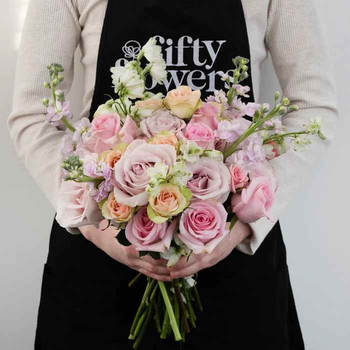 Pretty In Pink Diy Flower Kit Apron - Image