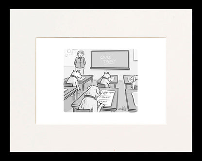 Quiz for Dogs Cartoon Print