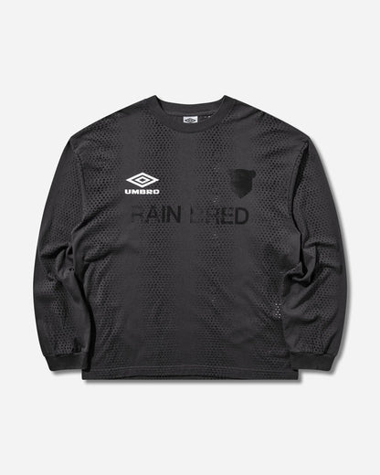 Umbro Rain Bred Long Sleeve Washed Black T-Shirts Top UBMW0676JY189 BLK0020
