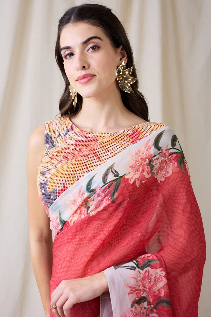 Ravya Pre-Stitched Saree Set