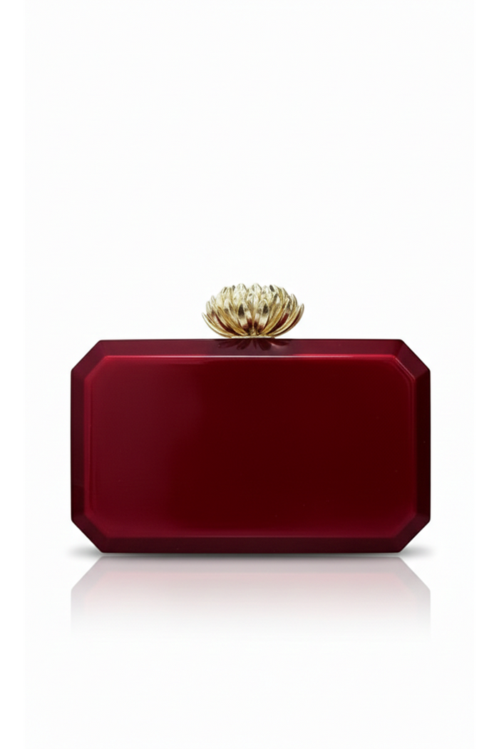 Red Aura Resin Clutch