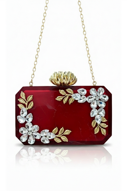 Red Aura Resin Clutch
