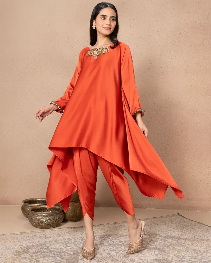 Rust Orange Zola Tulip Pants