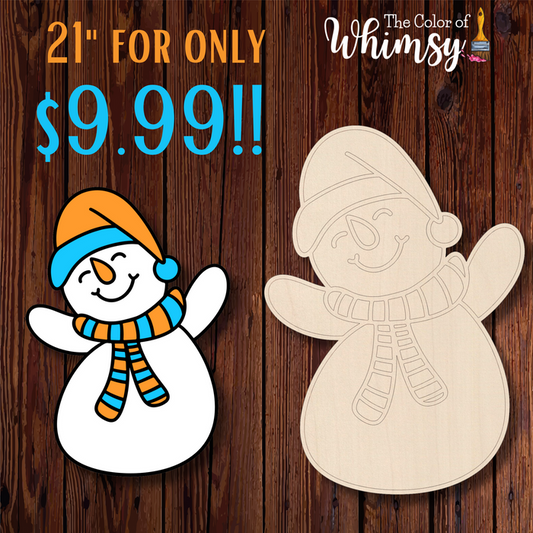 *SALE* 21"Happy Snowman in Scarf
