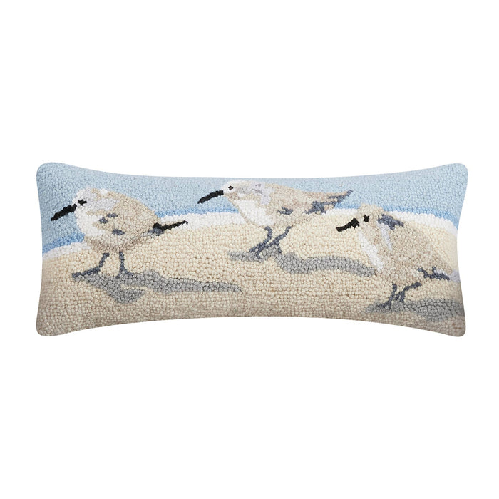 Sandpipers Hook Pillow - Sally Eckman Roberts