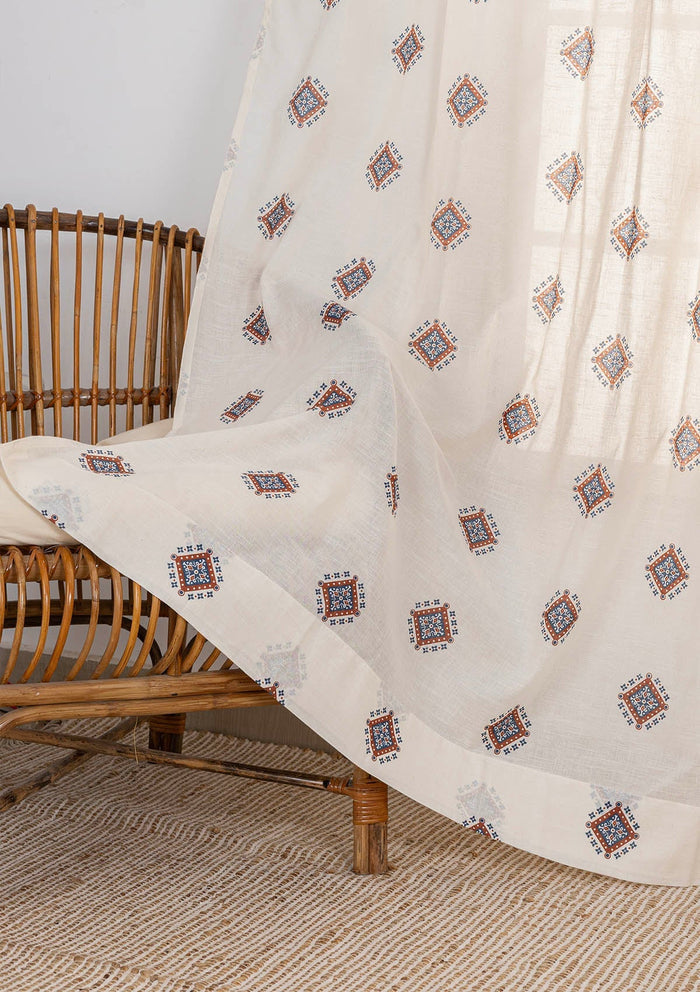 Sapphire Printed Sheer Fabric