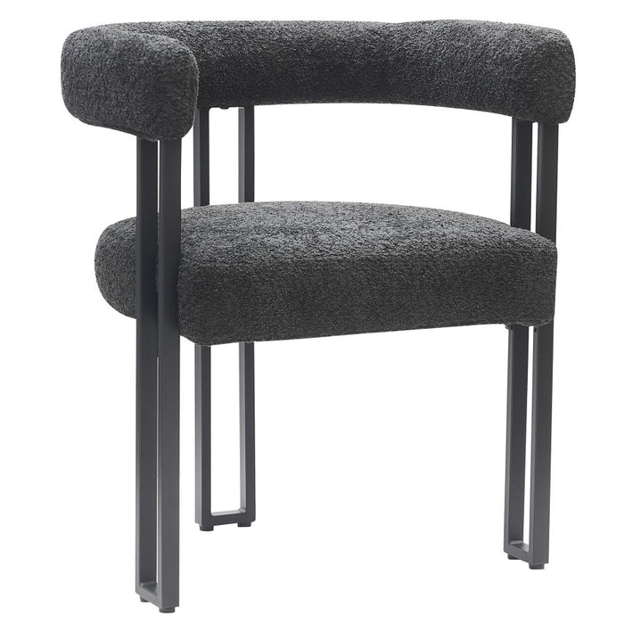 Scarlet Dining Chair - Boucle - Windsorchrome