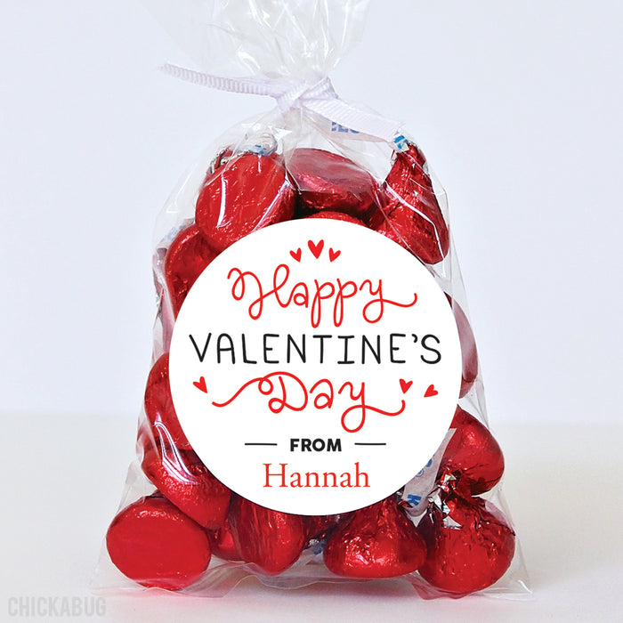 Squiggly Text Valentine's Day Stickers