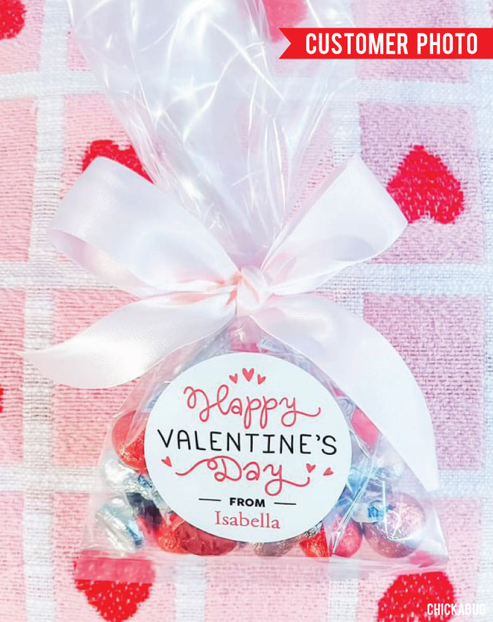 Squiggly Text Valentine's Day Stickers
