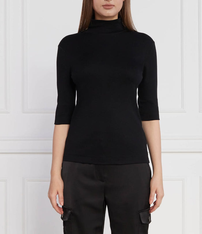STAND COLLAR T-SHIRT