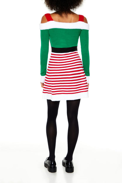 Striped Elf Mini Dress