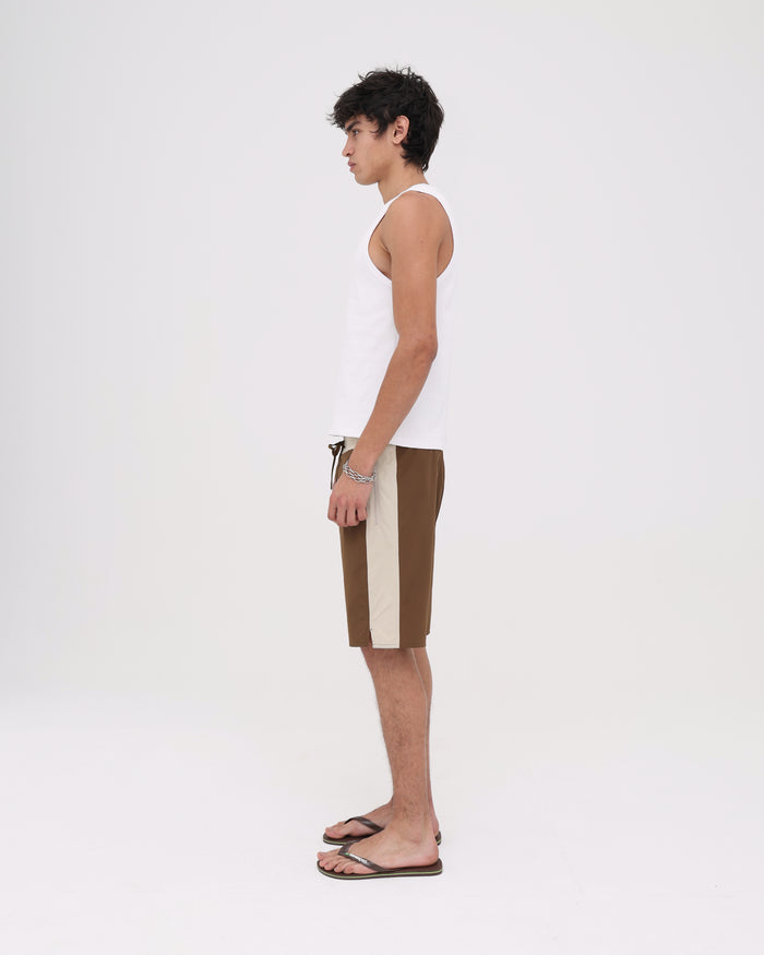Swim Short - Brown / Beige