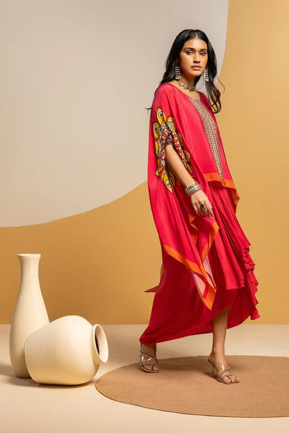 Taarani drape skirt set