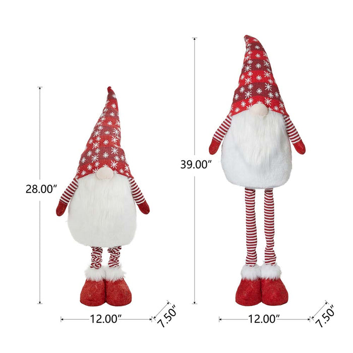 Telescoped Fabric Christmas Gnome Standing Décor
