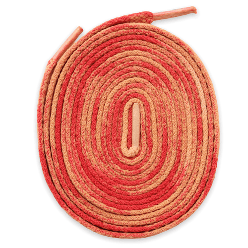 Tie Dye Flat Laces - Vintage Faded Curry Red 85 For Air Jordan 1