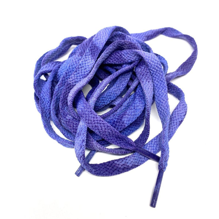 Tie Dye Flat Laces - Vintage Faded Royal Blue 85 For Air Jordan 1