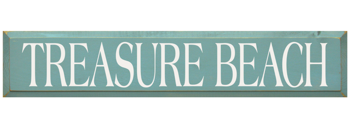 Treasure Beach Wooden Sign