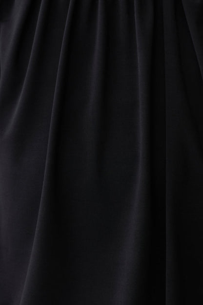 True Drop Waist Gathered Midi Dress - Black