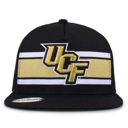 University of Central Florida Class of '92 trucker hat, front view with embroidered logo and stripes