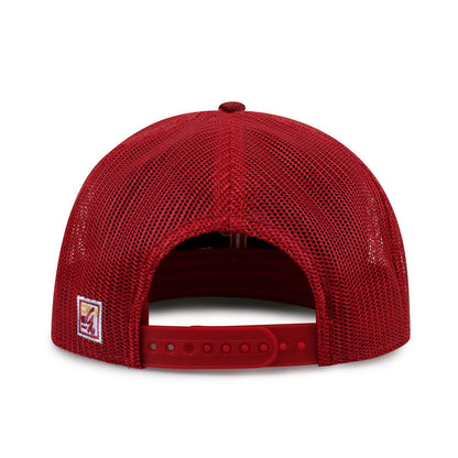 University of Southern California Class of '92 trucker hat, rear view of mesh back and adjustable snapback closure