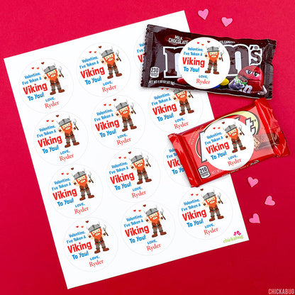 Viking Valentine's Day Stickers
