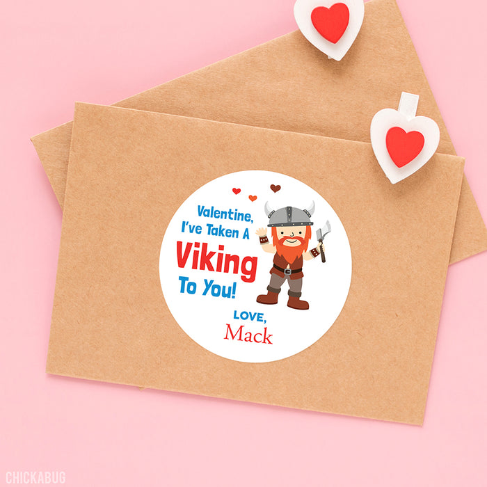 Viking Valentine's Day Stickers