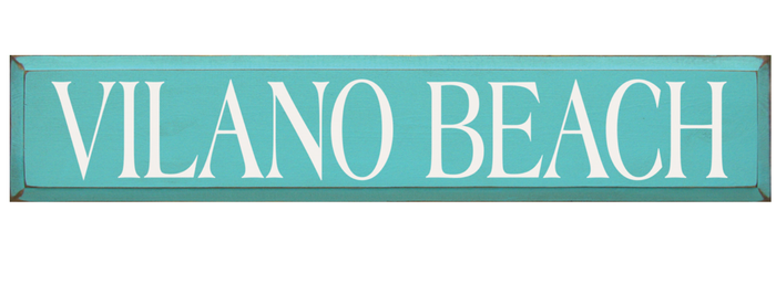 Vilano Beach Wooden Sign