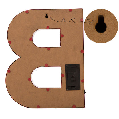 Vintage Marquee LED Lighted Letter B Sign Battery Operated Red