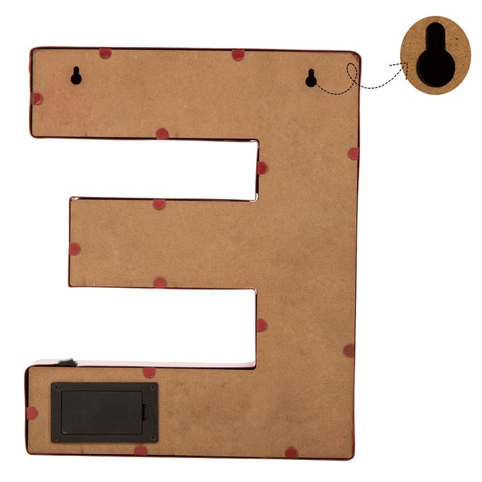 Vintage Marquee LED Lighted Letter E Sign Battery Operated Red