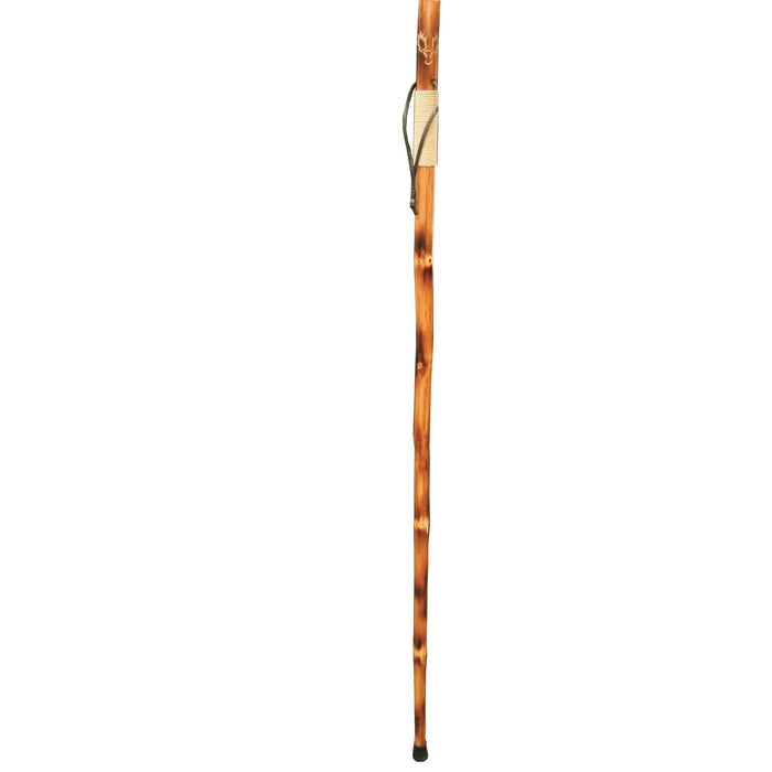 WALK STICK WOOD 54" CARVED/WRAP ASST